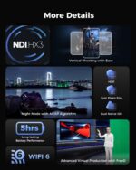 OBSBOT Tail 2 PTZR NDI Camera 4K@60FPS, Pro AI Tracking, 1/1.5" CMOS, 50MP, 5X Optical Zoom, 12X Hybrid Zoom, SDI/HDMI/IP/USB 3.0 Output, Streaming for Education, Conference, Worship (NDI Activated) - Image 10