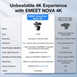 EMEET NOVA 4K Webcam for PC - Ultra 4K HD, PDAF Autofocus, Dual Omnidirectional Mics, 73° FOV, Auto Light Correction, USB-A, Privacy Cover, Ideal for High-End Business Meetings&Live Streaming - Image 7