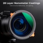 K&F CONCEPT 82mm ND4-64 (2-6 Stops) ND Lens Filter Variable & CPL Polarizers Filter 2-in-1, 28 Multi-Coated Polarizing and Neutral Density for Camera Lens (Nano-X Series) - Image 7
