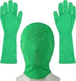 Chromakey Green Screen Gloves Hood Chroma Key Glove and Hood Invisible Effects Background Chroma Keying for Green Screen Photography Photo Video Film Make - Image 2