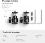 SmallRig 1/4" Camera Hot Shoe Mount, Ballhead Tripod with Additional 1/4" Screw, 2pcs Pack - 2059 - Image 8