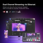 Tenveo 4K60FPS HDMI Video Switcher Mixer, 4*SDI & 4*HDMI Input, 5CH Live Streaming Switcher, 5.5’’ FHD Screen, 1080P60FPS Output, USB Video Recording, Support PTZ Camera and Controller, NDI Included - Image 4