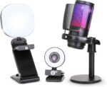 Webcam Streaming Kit with USB RGB Microphone & LED Light – 1080P 30FPS Streaming Camera Bundle for Twitch, YouTube, Podcasting, WFH – PC & Mac Compatible (Not for PS5 Alone) - Image 2