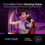 MAONO USB Gaming Microphone, Noise Cancellation Condenser Mic with Mute, Gain, Monitoring, Boom Arm Mic for Streaming, Podcast, Twitch, YouTube, Discord, PC, Computer, PS4, PS5, Mac, GamerWave DGM20S - Image 5