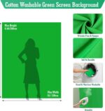 Green Screen Backdrop Kit, 5 x 6.5 ft Portable Green Screen with T-Shaped Stand, Carrying Bag, 5 Clamps, Photography Greenscreen Background Kit for Streaming, Gaming, Zoom - Image 5