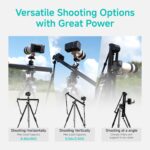 Accsoon Toprig Motorized Camera Slider, Wireless DSLR Video Slider with Button/APP Control, Time-Lapse/Loop Mode, Speed Knob, 120° Panoramic Shooting, Compatible with GoPro, Camera-24inch Video Slider - Image 7