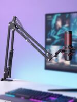 InnoGear Boom Arm Microphone Mic Stand for Blue Yeti HyperX QuadCast SoloCast Snowball Fifine Shure SM7B and Other Mic, Black - Image 10