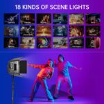 GVM 1500D RGB LED Video Light with Softbox, 75W Video Lighting Kit with Bluetooth Control, 3 Packs Led Panel Light for Photography, YouTube Studio, Broadcasting, 18 Kinds Lighting Scene - Image 4
