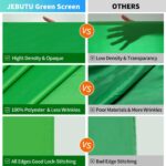 Green Screen Backdrop Kit with Stand, 5X6.5ft Portable Green Screen Backdrop with Stand kit, GreenScreen Background with Stand Carrying Bag Clamp for Streaming Video Zoom - Image 6
