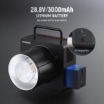 NEEWER Q6 600Ws 2.4G TTL Outdoor Studio Flash App Control, Compatible with Godox, 1/1-1/512, 1/8000 HSS 3000mAh Strobe Light, 30W Bi Color LED Modeling Lamp/400 Full Power Flash/0.01-0.9s Recycle - Image 8