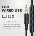ARTIX Over Ear Headphones Wired with Microphone and Volume Control, Foldable Noise Isolating Headset with Deep Bass for School, Laptop, Computer, Chromebook, Tablet, Travel (3.5mm Jack) - Image 4
