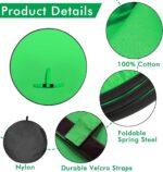 Portable Green Screen Chair, 57 in Greenscreen Backdrop with Stand Double Sided Foldable Green Background, Chroma Key, for Photography Streaming Gaming Photo Zoom Video Chats and Meeting - Image 4