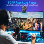 EMEET S600 4K Webcam for Streaming - Sony 1/2.55'' Sensor, PDAF Autofocus, 1080P@60FPS, 2 Noise Reduction Mics, Built-in Privacy Cover, 73° FOV, Streaming Camera for Live Commerce/Gaming/Beauty - Image 4
