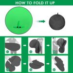 Portable Green Screen Chair, 57 in Greenscreen Backdrop with Stand Double Sided Foldable Green Background, Chroma Key, for Photography Streaming Gaming Photo Zoom Video Chats and Meeting - Image 8