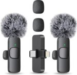 MAYBESTA Wireless Mini Microphone for iPhone, Android Phone - 2 Pack Lavalier Lapel Mic for Audio Video Recording - Clip on Content Creator Microphones for YouTube Tiktok Podcast Vlogging - Image 2