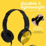 Classroom Headphones Bulk 5 Pack, Student On Ear Color Varieties, Comfy Swivel Earphones for Library, School, Airplane, Kids, for Online Learning and Travel, Noise Stereo Sound 3.5mm Jack (Black) - Image 5