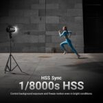 NEEWER 120Ws 2.4G TTL Outdoor Strobe Flash, Compatible with Godox, 1/8000s HSS Portable Studio Monolight with Modeling Light /3000mAh Battery/420 Flashes/1.5s Recycle for Photography Photoshoots, Q120 - Image 5