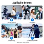 NEEWER 79"/200cm Video Tripod, Heavy Duty Aluminum Alloy Camera Tripod Stand with 360° Fluid Drag Head, QR Plate Compatible with Canon Nikon Sony and Other DSLR Camera Camcorder, Load Up to 17.6lb/8kg - Image 6