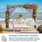 Pipe and Drape Backdrop Stand, 8x10ft Heavy Duty Backdrop Stand with Metal Base, Adjustable Height & Width, Black Background Holder for Wedding Photography Birthday Party Baby Shower Decor - Image 6