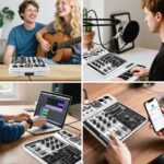 Professional 4-Channel DJ Audio Mixer, Bluetooth Sound Board with USB MP3 Input & 48V Phantom Power for Karaoke, Podcasting, Live Streaming & Home Recording, Fathers Day Dad Gifts for Husband Men - Image 10