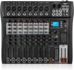 8 Channel Audio Mixer with Bluetooth, Professional DJ Mixer Board with 48V Phantom Power, USB Audio Interface & MP3 Player, Sound Mixing Console for Podcast Music Stage Live Streaming & Recording - Image 5