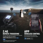 NEEWER Q6 600Ws 2.4G TTL Outdoor Studio Flash App Control, Compatible with Godox, 1/1-1/512, 1/8000 HSS 3000mAh Strobe Light, 30W Bi Color LED Modeling Lamp/400 Full Power Flash/0.01-0.9s Recycle - Image 7