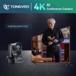 TONGVEO 4K AI Auto Tracking PTZ Conference Camera System with Bluetooth Speakerphone & Microphone, 20X Optical Zoom, USB3.0 HDMI LAN PoE Power Camera for Church Worship, Meetings, Streaming - Image 10