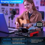 Podcast Microphone Bundle with Live Sound Card Audio Mixer, Podcast Equipment Bundle with 3.5mm BM800 Microphone for Pc/Youtube Live Streaming Singing Gaming, Sound Board with Voice Changer, Denoise - Image 9