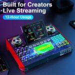 Podcast Microphone Bundle with Live Sound Card Audio Mixer, Podcast Equipment Bundle with 3.5mm BM800 Microphone for Pc/Youtube Live Streaming Singing Gaming, Sound Board with Voice Changer, Denoise - Image 7