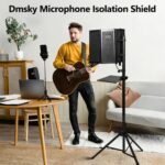 Dmsky Microphone Isolation Shield with Pop Filter & Tripod Stand, Foldable Mic Shield with Triple Sound Insulation, High Density Mic Sound Shield for Recording Studio, Podcasts, Singing, Broadcasting - Image 5