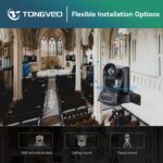 TONGVEO 4K AI Auto Tracking PTZ Conference Camera System with Bluetooth Speakerphone & Microphone, 20X Optical Zoom, USB3.0 HDMI LAN PoE Power Camera for Church Worship, Meetings, Streaming - Image 9