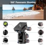 NEEWER 90 Inch Tall Overhead Horizontal Camera Tripod Monopod with Ball Head & Flexible Center Column, Metal DSLR Video Travel Stand, Arca Type QR Plate & Inverted Legs, Max Load 10 kg / 22 lbs, TP63 - Image 4