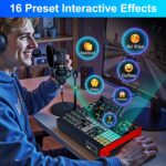 Podcast Microphone Bundle with Live Sound Card Audio Mixer, Podcast Equipment Bundle with 3.5mm BM800 Microphone for Pc/Youtube Live Streaming Singing Gaming, Sound Board with Voice Changer, Denoise - Image 8