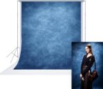 UrcTepics 8×10 ft Abstract Blue Fabric Photo Backdrops, Abstract Texture Backdrop for Headshots and Portraits, Photography Background for Studio and Vedio. - Image 2