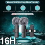 MAYBESTA Wireless Mini Microphone for iPhone, Android Phone - 2 Pack Lavalier Lapel Mic for Audio Video Recording - Clip on Content Creator Microphones for YouTube Tiktok Podcast Vlogging - Image 8