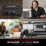 M-AUDIO M-Track Duo USB Audio Interface for Recording, Streaming and Podcasting with Dual XLR, Line and DI Inputs, plus a Software Suite Included - Image 8