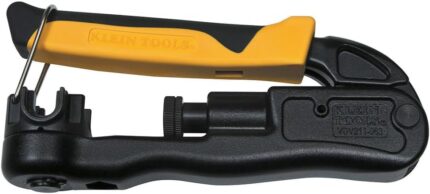 Klein Tools VDV211-100 Crimper, Extended Reach Coaxial Compression Connector for F, BNC, and RCA Connectors